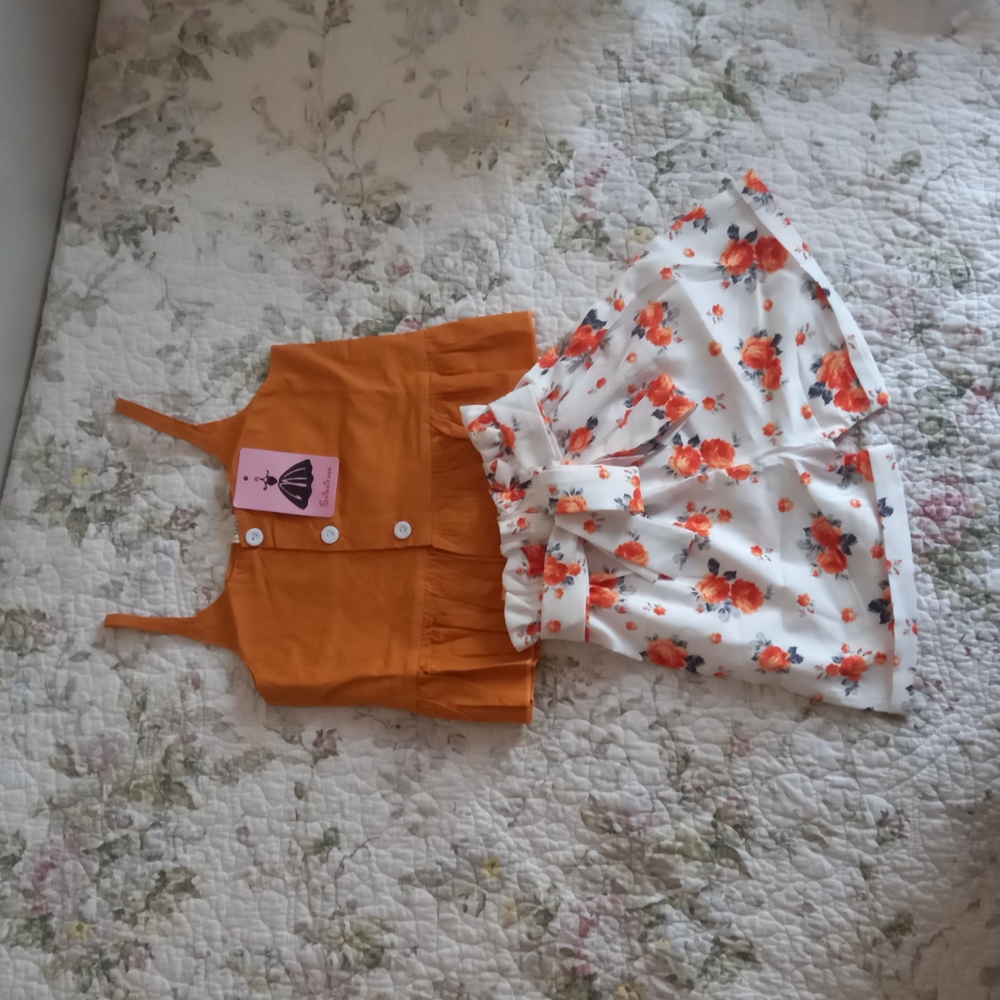 Toddler baby girl summ orange 12-18 months